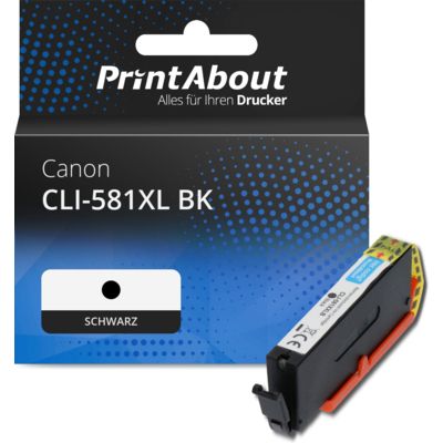 Druckerpatrone kompatibel mit Canon CLI-581XL BK - Schwarz - Hohe Kapazität