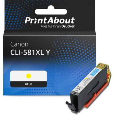 Druckerpatrone kompatibel mit Canon CLI-581XL Y - Gelb - Hohe Kapazität