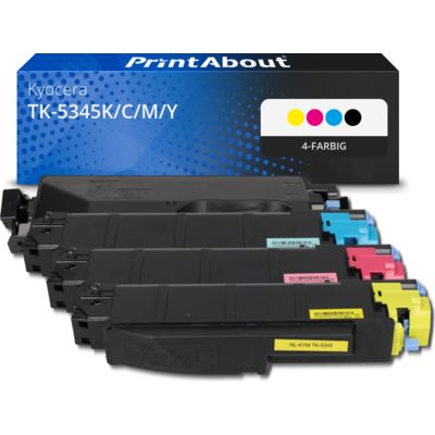 Toner kompatibel mit Kyocera TK-5345K/C/M/Y - 4-farbig - Multipack