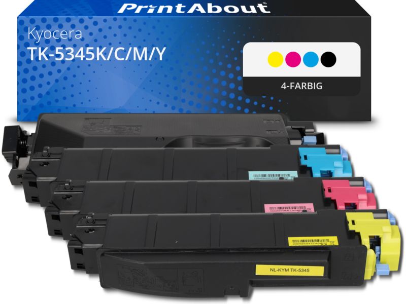 PrintAbout Toner TK-5345K/C/M/Y 4-farbig Multipack für Kyocera