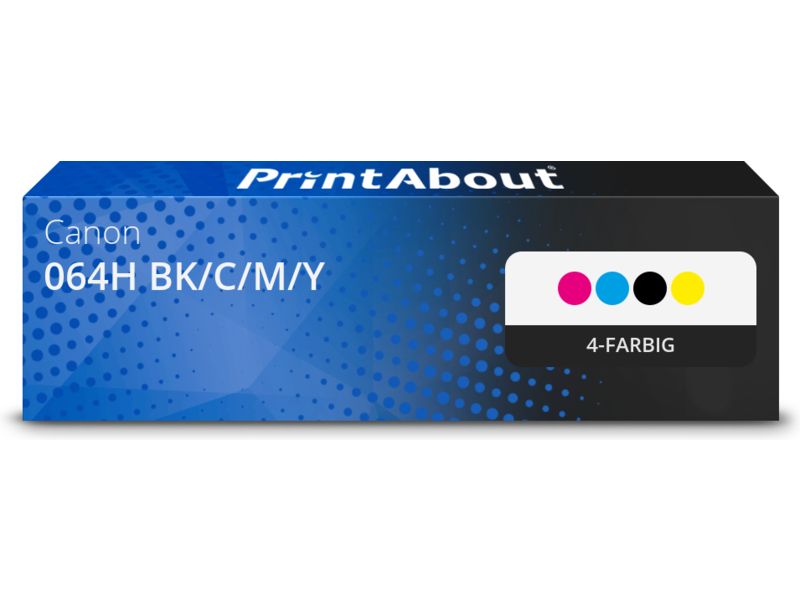 PrintAbout Toner 064H BK/C/M/Y 4-farbig Multipack Hohe Kapazität für Canon