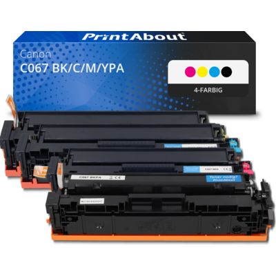 Toner kompatibel mit Canon C067 BK/C/M/YPA - 4-farbig - Multipack