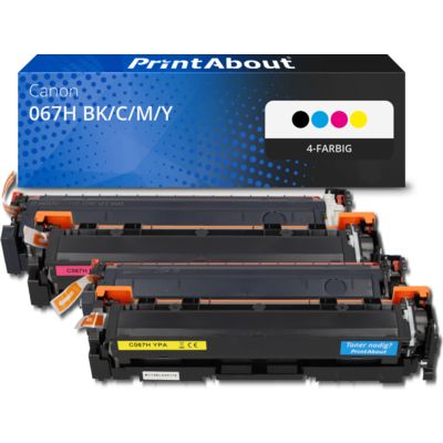 Toner kompatibel mit Canon 067H BK/C/M/Y - 4-farbig - Hohe Kapazität - Multipack