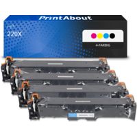Toner kompatibel mit HP 220X (W2200/01/02/03X) - 4-farbig - Hohe Kapazität - Multipack