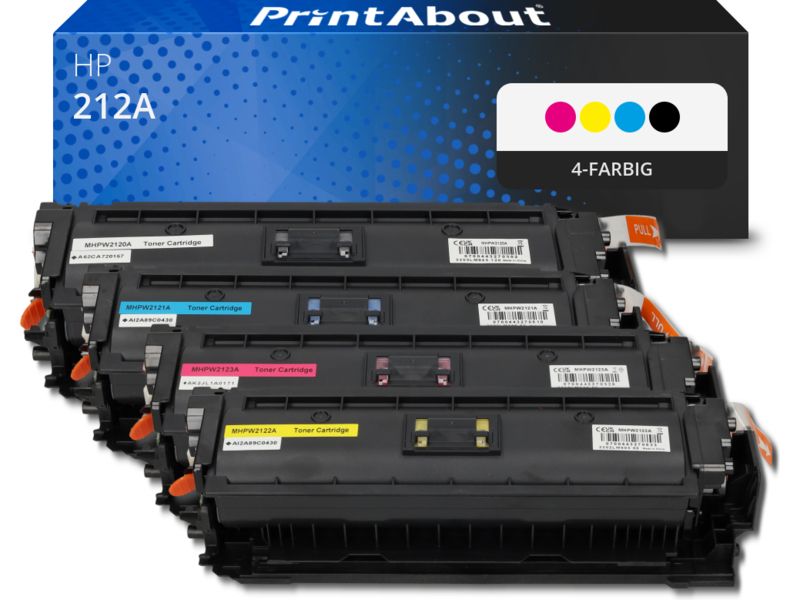 PrintAbout Toner 212A (W2120/21/22/23A) 4-farbig Multipack für HP