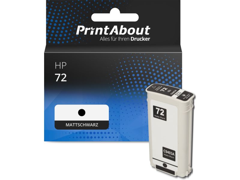 PrintAbout Druckerpatrone 72 (C9403A) Mattschwarz für HP