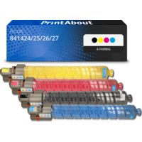 Toner kompatibel mit Ricoh 841424/25/26/27 - 4-farbig - Multipack