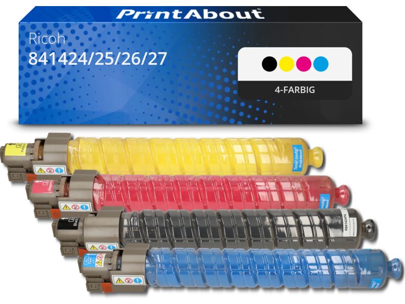 PrintAbout Toner 841424/25/26/27 4-farbig Multipack für Ricoh