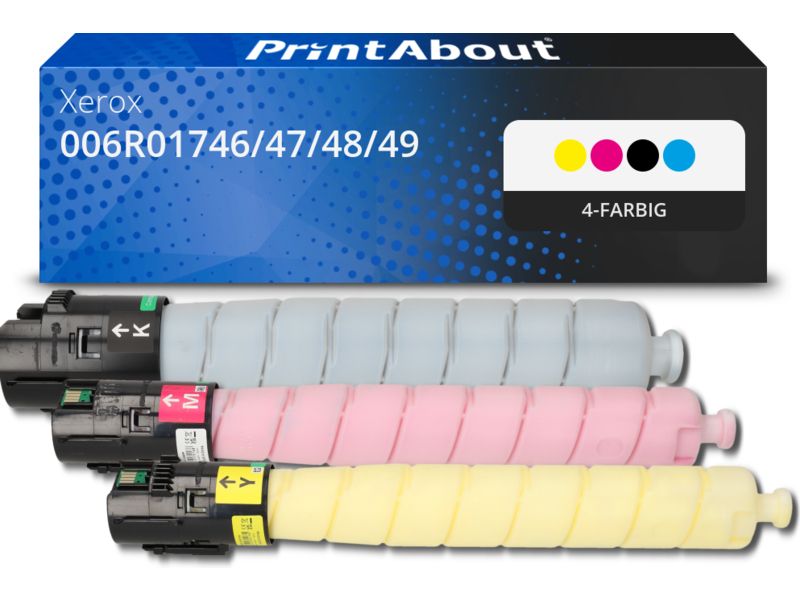 PrintAbout Toner 006R01746/47/48/49 4-farbig Multipack für Xerox