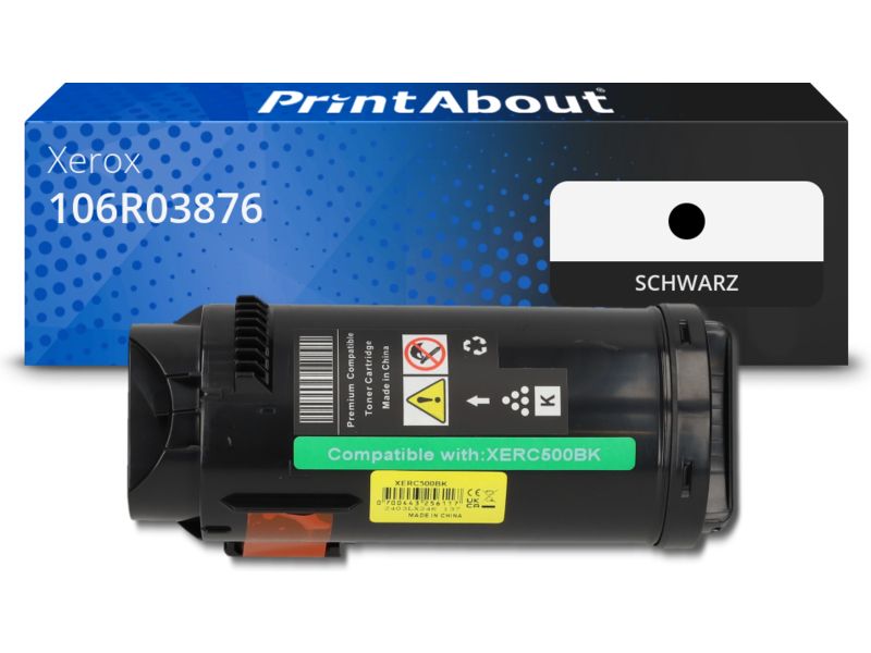 PrintAbout Toner kompatibel mit Xerox 106R03876 - Schwarz - Hohe Kapazität