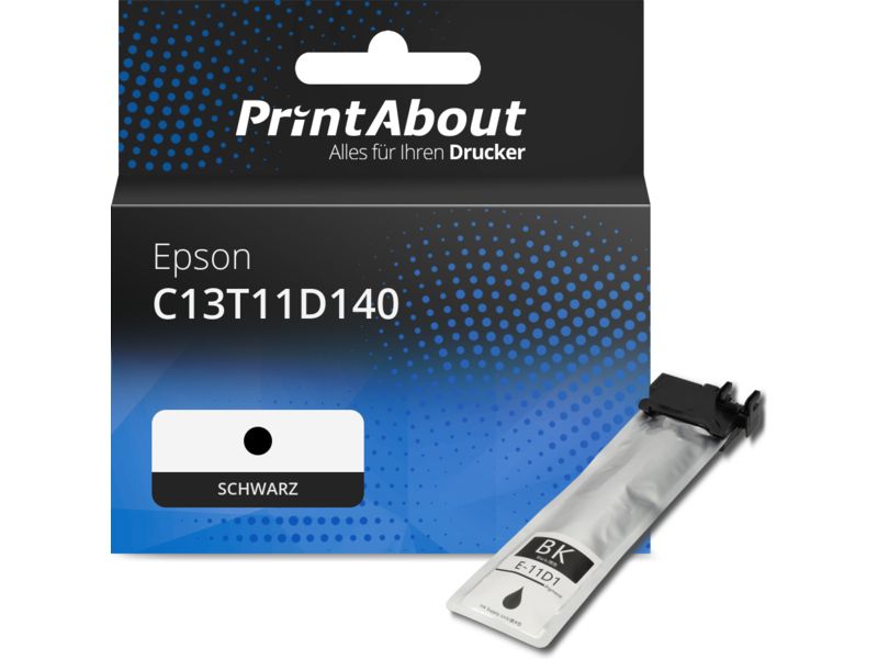 PrintAbout Druckerpatrone C13T11D140 Schwarz Hohe Kapazität für Epson