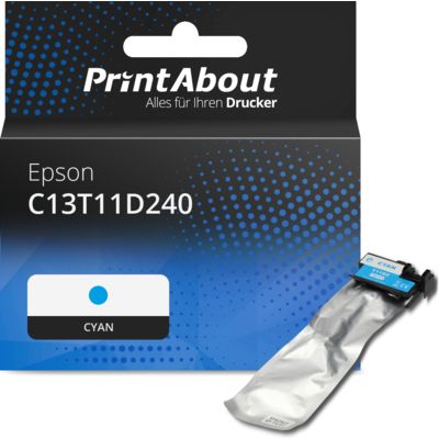 Druckerpatrone kompatibel mit Epson C13T11D240 - Cyan - Hohe Kapazität