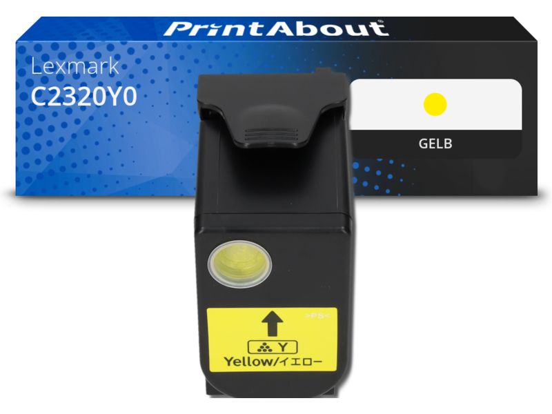 PrintAbout Toner kompatibel mit Lexmark C2320Y0 - Gelb
