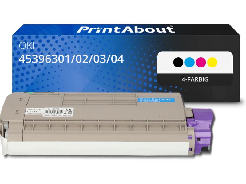 PrintAbout Toner 45396301/02/03/04 4-farbig Multipack für OKI