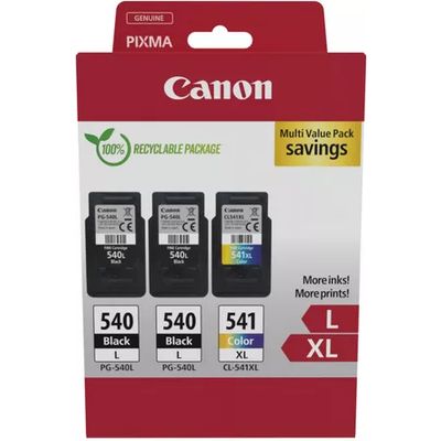 Canon PG-540L + PG540L + CL 541XL multipack - Schwarz + 3 Farben - Druckerpatrone - Multipack