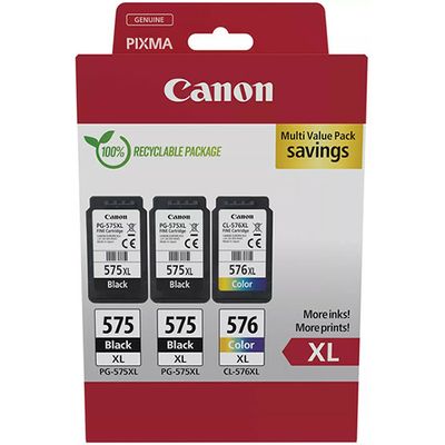 Canon PG-575XL + PG-575XL + CL-576XL - Schwarz + 3 Farben - Druckerpatrone - Multipack