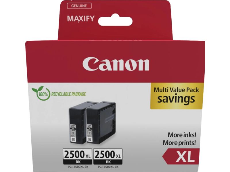Canon PGI-2500XL Twin pack - Schwarz - Druckerpatrone - Multipack Image