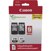 Canon PG-510 + CL-511 photo value pack - Schwarz + 3 Farben - Druckerpatrone - Multipack