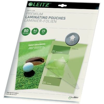 Leitz A4 (ILAM 74790000) - 2 × 80 Mikrometer (25 Stück) - Laminierhülle