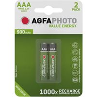 Agfaphoto Wiederaufladbare Micro AAA 2 Stück Batterie