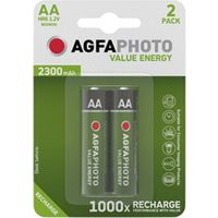 Agfaphoto Wiederaufladbare Mignon AA 2er-Pack Batterie