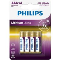 Philips Lithium Ultra FR03 Mignon AAA 4 Stück