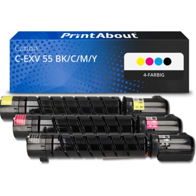 Toner kompatibel mit Canon C-EXV 55 BK/C/M/Y - 4-farbig - Multipack