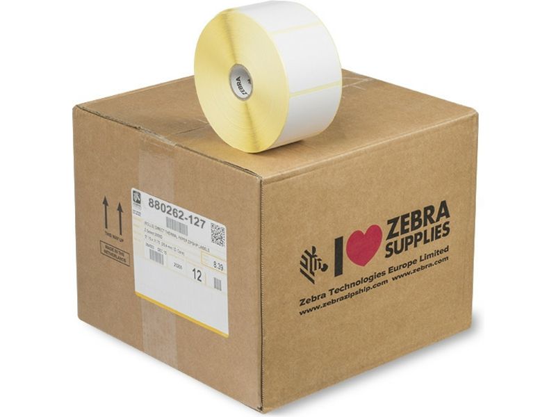 Zebra 800262-127 - (57 mm x 32 mm) 12 Rollen - Schwarz auf weiß - Etikett