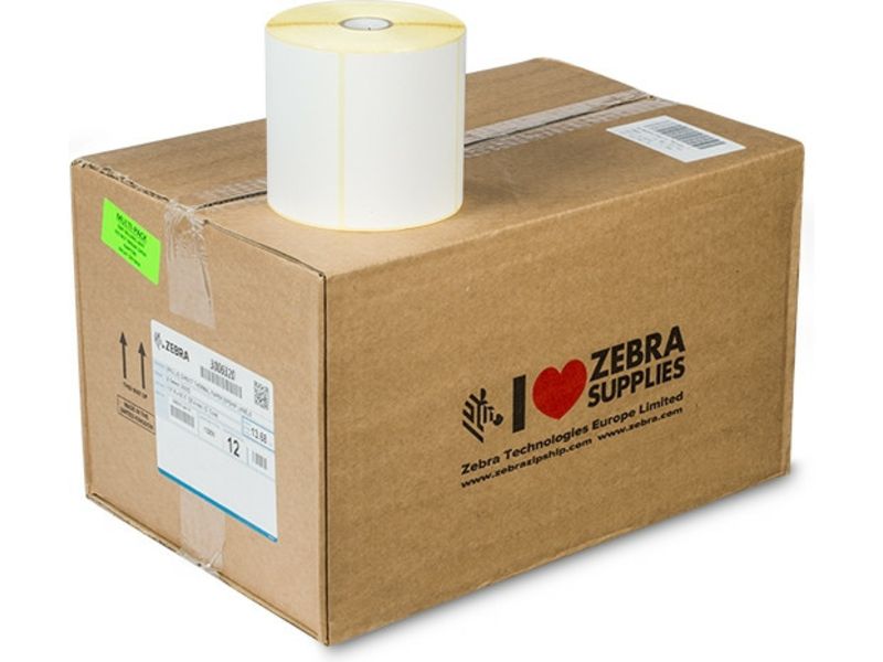 Zebra 3006320 (Z-Select 2000T) - (102 x 76 mm) 12 Rollen - Schwarz auf weiß - Etikett