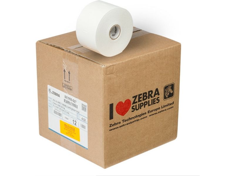 Zebra 800999-005 (Z-Select 2000D) - (52 mm x 57 mm) 12 Rollen - Schwarz auf weiß - Etikett