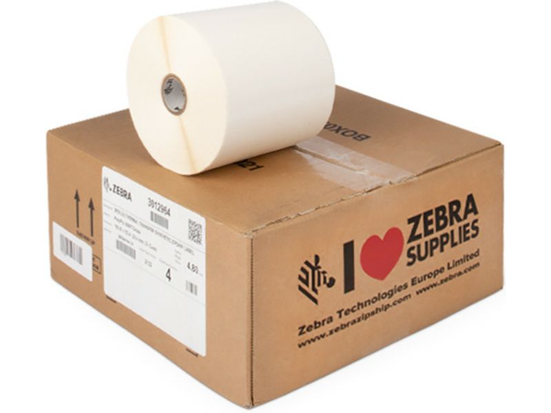 Zebra 3012964 (PolyPro 3000T) - (152 mm x 102 mm) 4 Rollen - Schwarz auf weiß - Etikett
