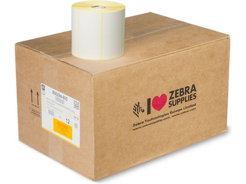 Zebra 800274-205 (Z-Select 2000T) - (102 mm x 51 mm) 12 Rollen - Schwarz auf weiß - Etikett