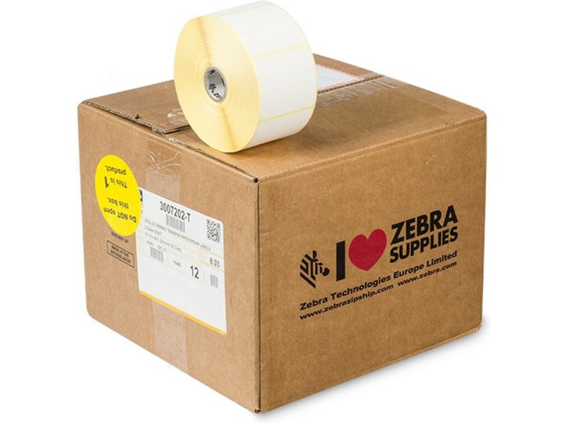 Zebra 3007202-T (Z-Select 2000T) - (57 mm x 51 mm) 12 Rollen - Schwarz auf weiß - Etikett
