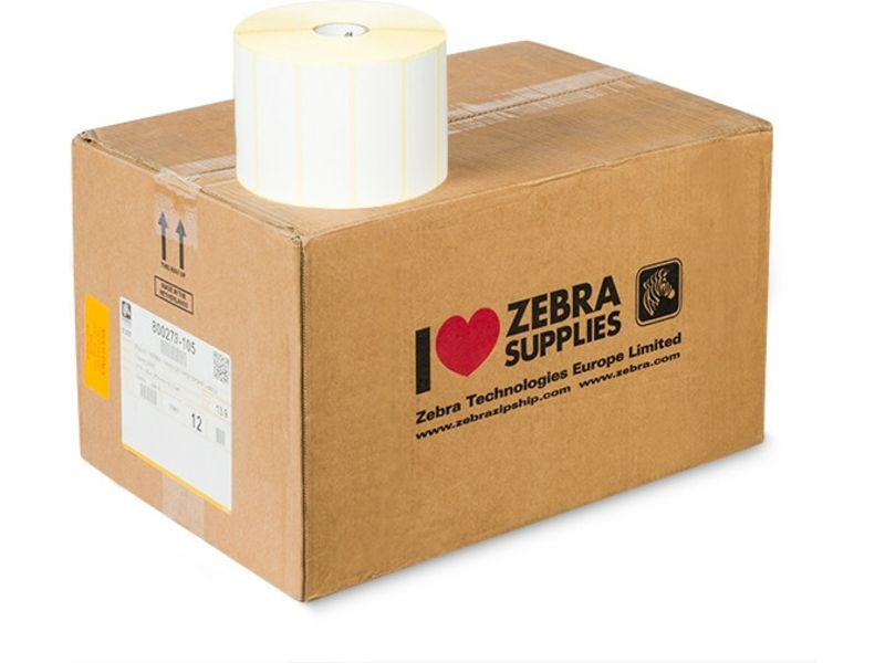 Zebra 800273-105 (Z-Select 2000T) - (76 mm x 25 mm) 12 Rollen - Schwarz auf weiß - Etikett