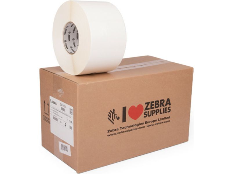 Zebra 3011713 - (102 mm x 152 mm) 4 Rollen - Schwarz auf weiß - Etikett