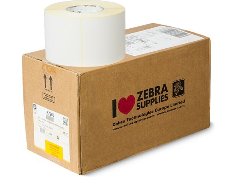Zebra 87985 - (102 mm x 152 mm) 4 Rollen - Schwarz auf weiß - Etikett
