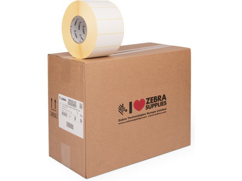Zebra 880022-038 - (89 mm x 38 mm) 6 Rollen - Schwarz auf weiß - Etikett