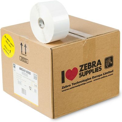 Zebra 880247-025D (Z-Ultimate 3000T) - (51 mm x 25 mm) 12 Rollen - Schwarz auf weiß - Etikett