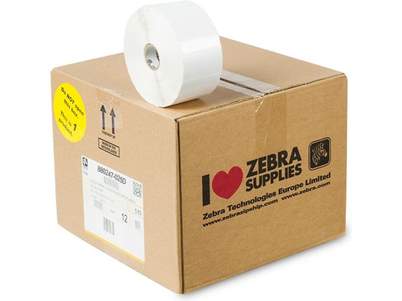 Zebra 880247-025D (Z-Ultimate 3000T) - (51 mm x 25 mm) 12 Rollen - Schwarz auf weiß - Etikett