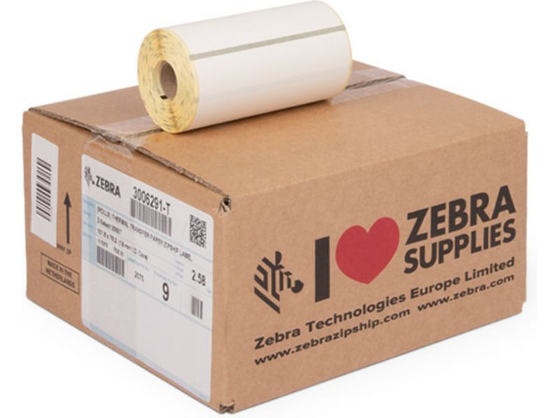 Zebra 3006291-T (Z-Select 2000T) - (101,6 mm x 76,2 mm) 9 Rollen - Schwarz auf weiß - Etikett