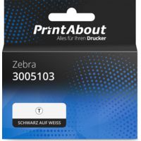 Etikettenrolle kompatibel mit Zebra 3005103 - (57 mm x 32 mm) 4 Rollen - Schwarz auf weiß