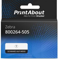 Etikettenrolle kompatibel mit Zebra 800264-505 - (102 mm x 127 mm) 12 Rollen - Schwarz auf weiß