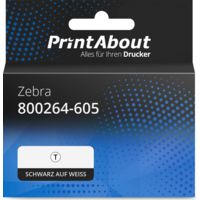Etikettenrolle kompatibel mit Zebra 800264-605 - (102 mm x 152 mm) 12 Rollen - Schwarz auf weiß
