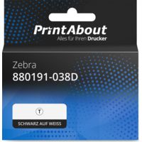 Etikettenrolle kompatibel mit Zebra 880191-038D - (102 mm x 38 mm) 12 Rollen - Schwarz auf weiß