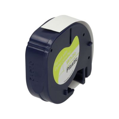 Schriftband kompatibel mit Dymo 91221 (S0721660) - Schwarz auf weiß