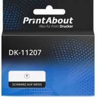 Etikettenrolle kompatibel mit Brother DK-11207 - (58 x 58) (DVD/CD) - Schwarz auf weiß