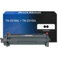 Toner kompatibel mit Brother TN-2510XL + TN-2510XL - Schwarz - Hohe Kapazität - Multipack