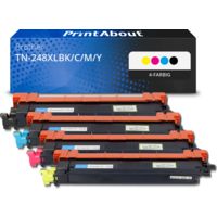 Toner kompatibel mit Brother TN-248XLBK/C/M/Y - 4-farbig - Hohe Kapazität - Multipack