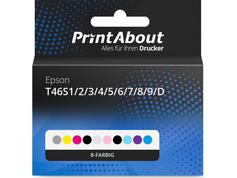PrintAbout Homebrew Epson T46S1/2/3/4/5/6/7/8/9/D Tintenpatrone 10-Farben Multipack