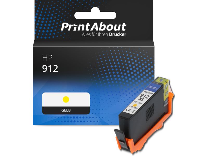 PrintAbout Druckerpatrone 912 (3YL79AE) Gelb für HP